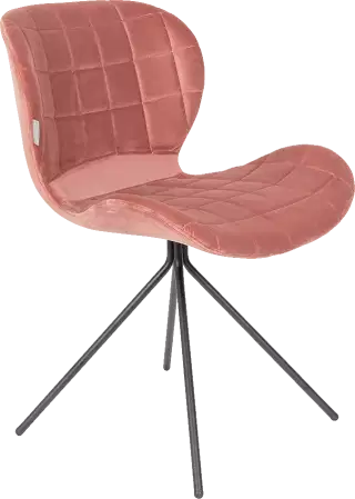 Zuiver Omg Velvet dizajnová stolička - Staroružová