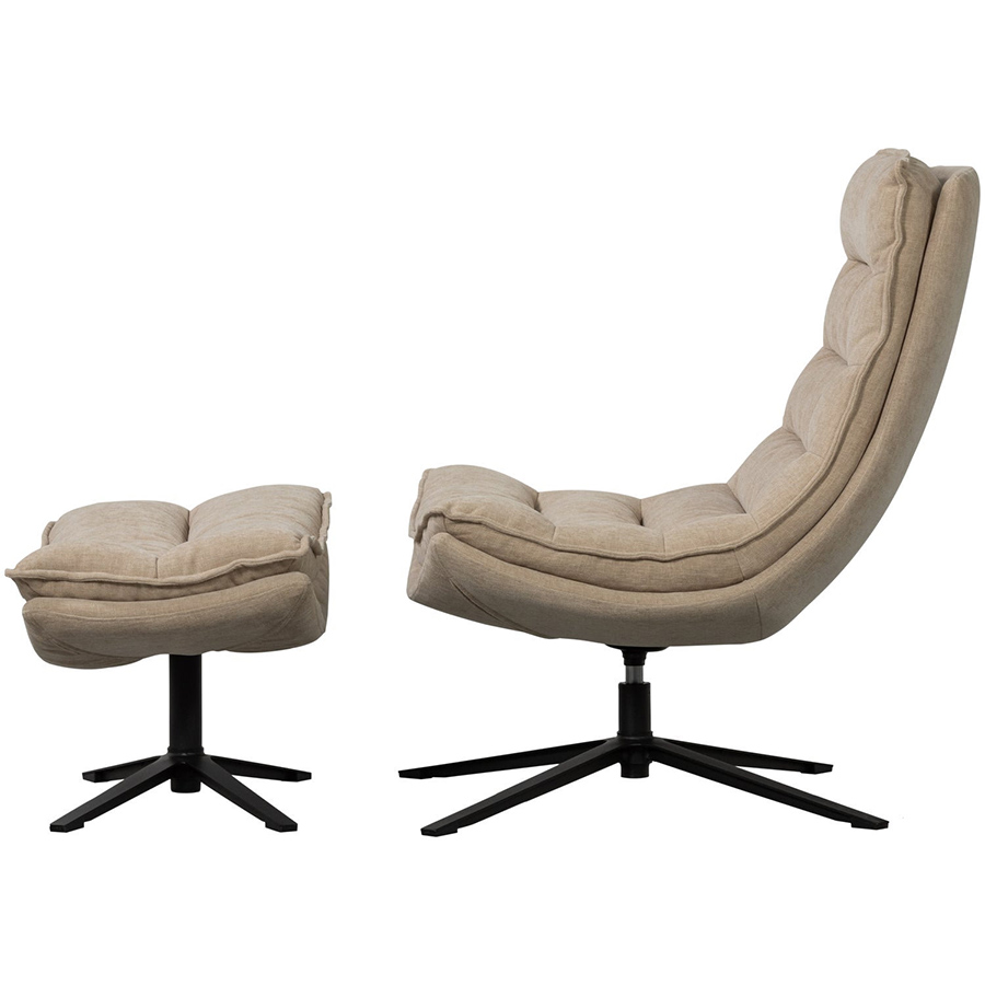 Woood Kube čalúnené kreslo s podnožkou 6