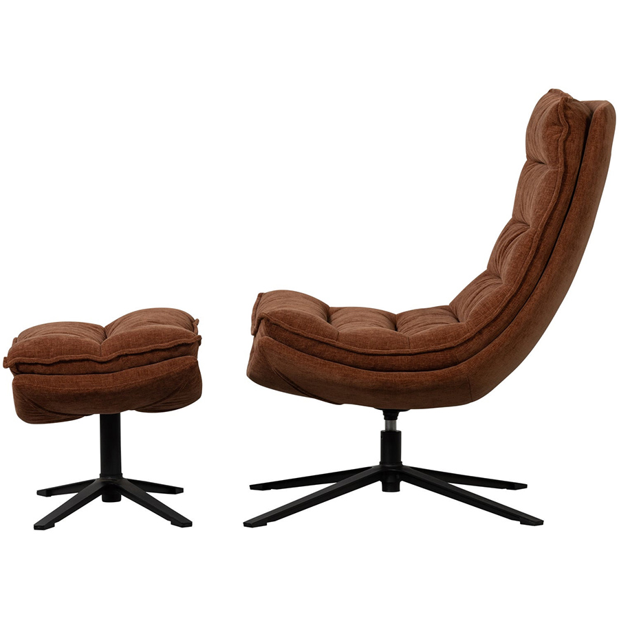 Woood Kube čalúnené kreslo s podnožkou 11