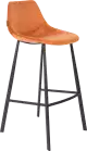 Dutchbone Franky Velvet barová a pultová stolička - Oranžová, Barová