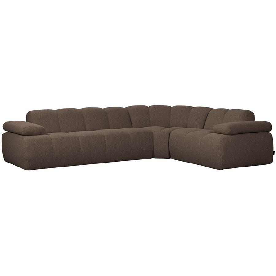 Woood Mojo rohová sedačka - Hnedá, Pravá