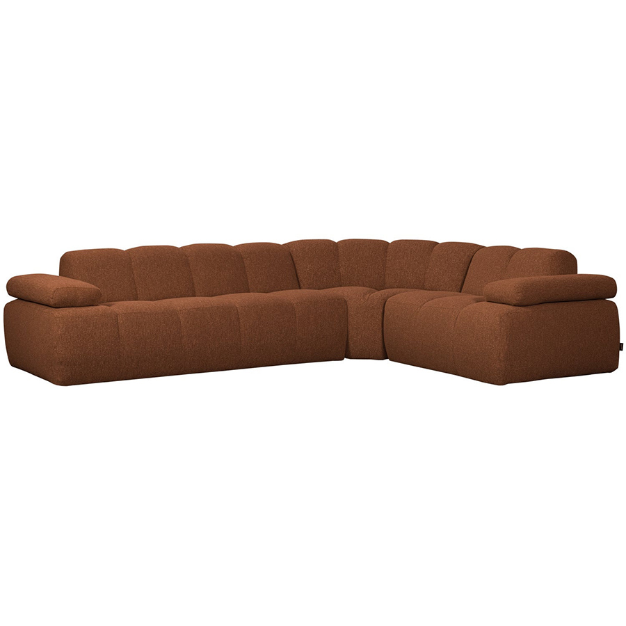 Woood Mojo rohová sedačka - Hnedočervená, Pravá