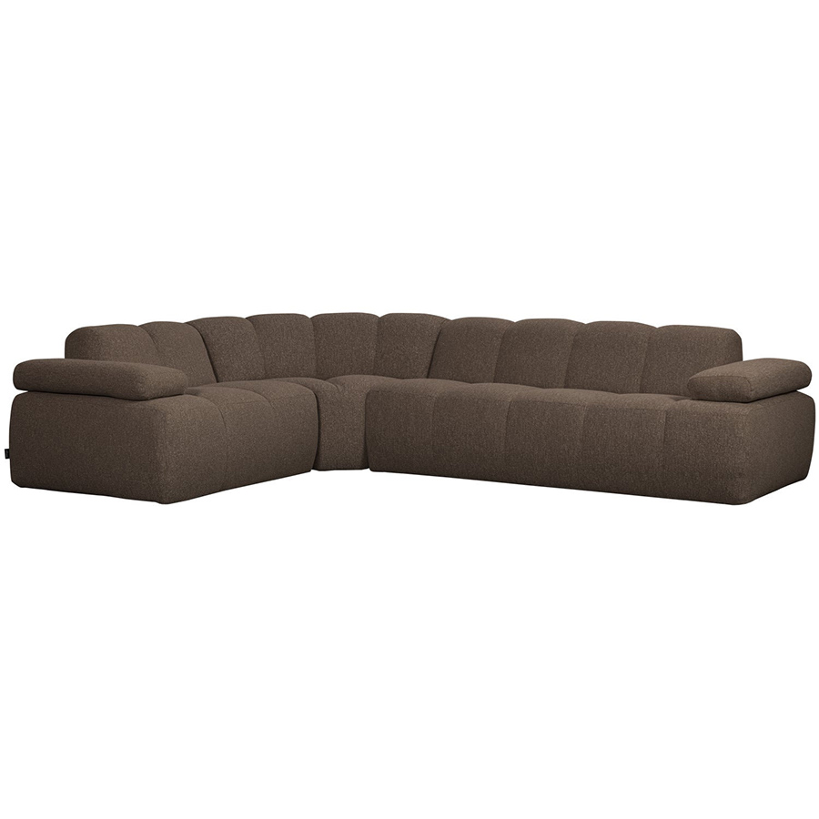 Woood Mojo rohová sedačka - Hnedá, Ľavá