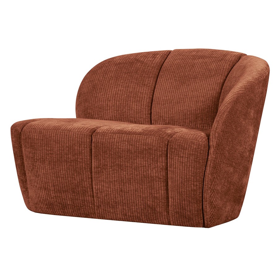 Woood Mojo dvojmiestna čalúnená pohovka - Hnedočervená, Pravá