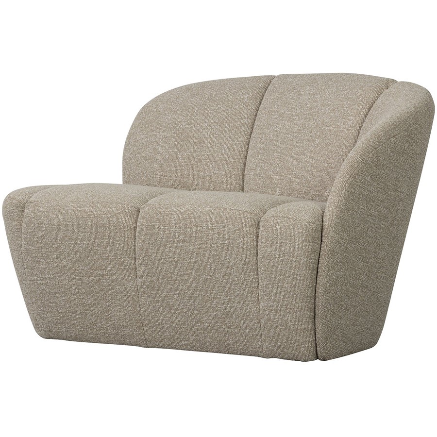 Woood Mojo dvojmiestna čalúnená pohovka - Béžová, Bouclé, Pravá