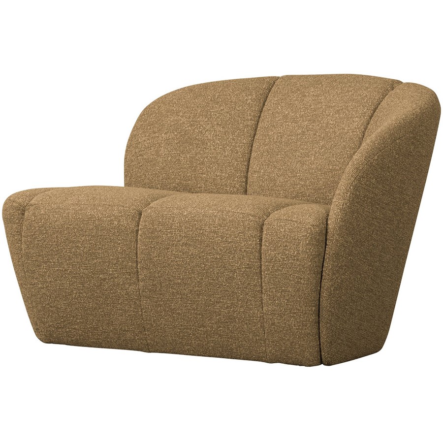 Woood Mojo dvojmiestna čalúnená pohovka - Hnedá, Bouclé, Pravá