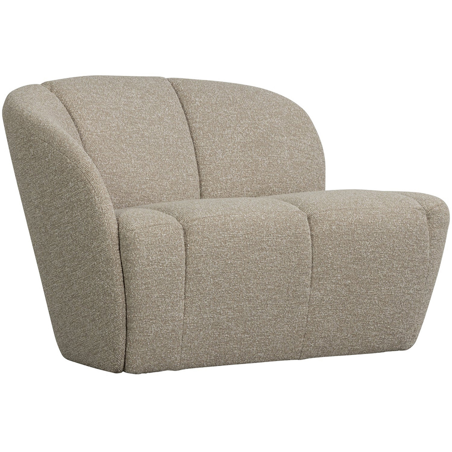 Woood Mojo dvojmiestna čalúnená pohovka - Béžová, Bouclé, Ľavá