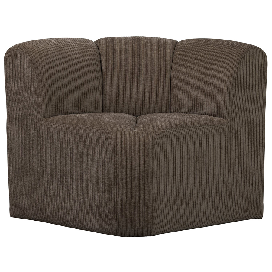 Woood Mojo rohová lavička - Tmavohnedá