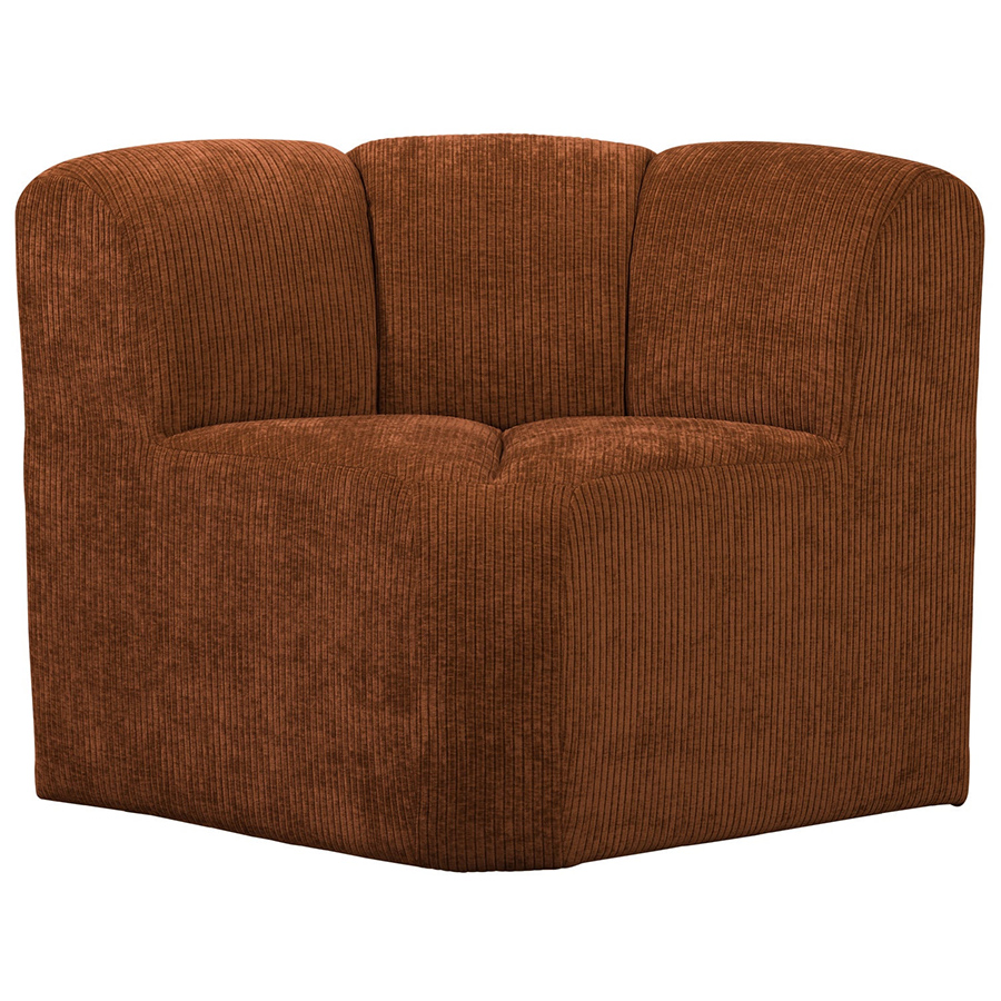 Woood Mojo rohová lavička - Hnedočervená