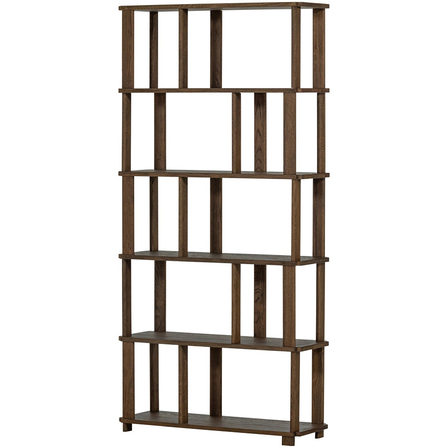 Woood Riss drevená knižnica - Prírodná