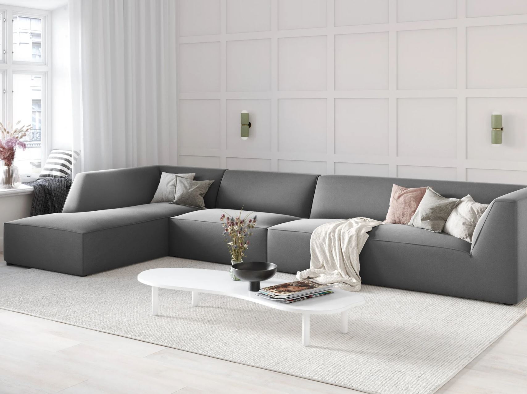 Micadoni Ruby veľká zamatová sedačka 2