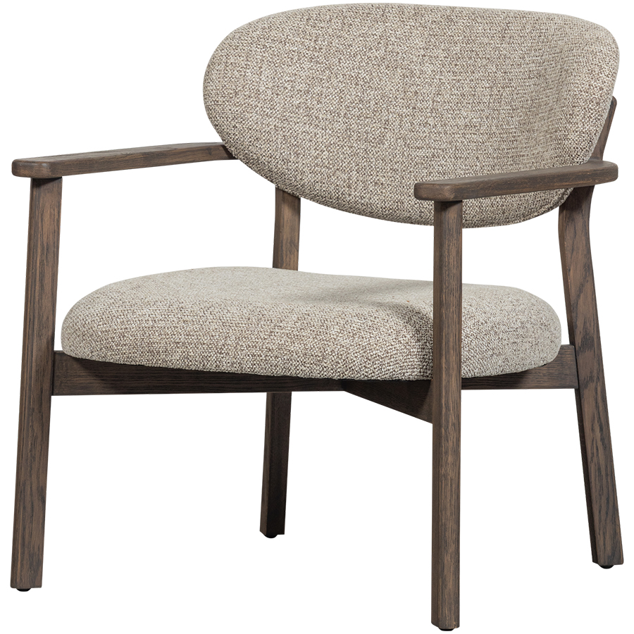 Woood Udar čalúnené drevené kreslo - Tmavé drevo