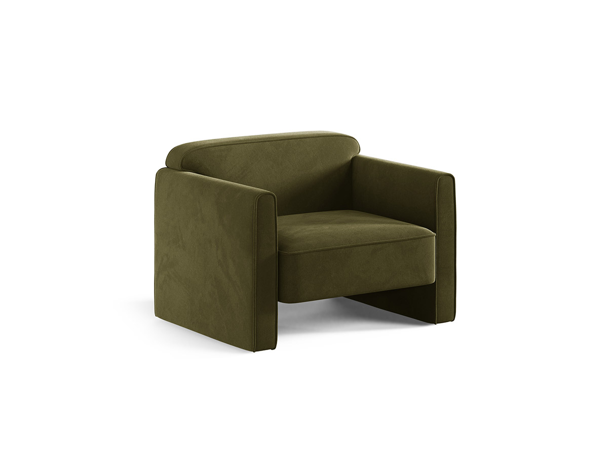 Micadoni Abby čalúnené kreslo - Olivová, Zamat