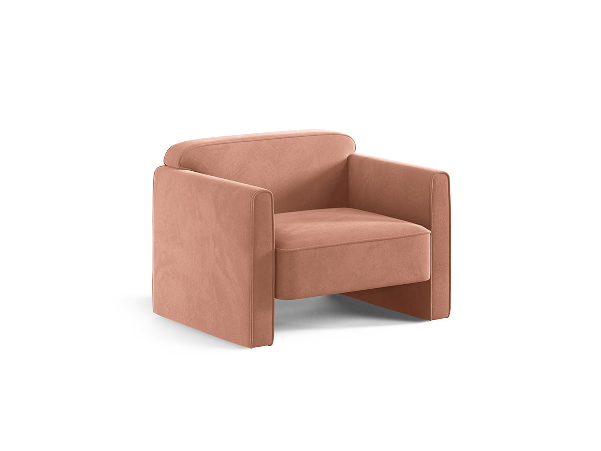 Micadoni Abby čalúnené kreslo - Ružová, Zamat