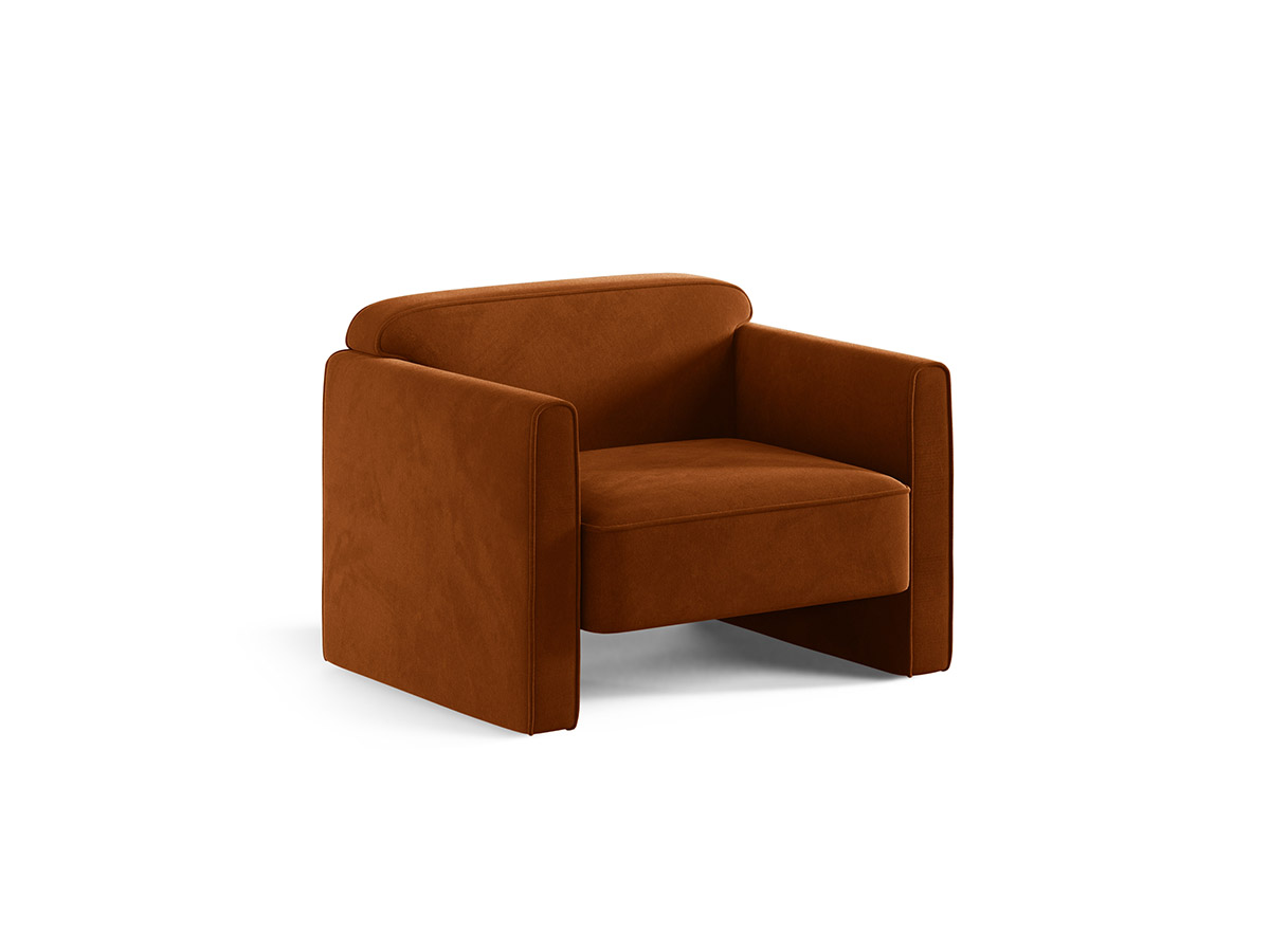 Micadoni Abby čalúnené kreslo - Terracotta, Zamat