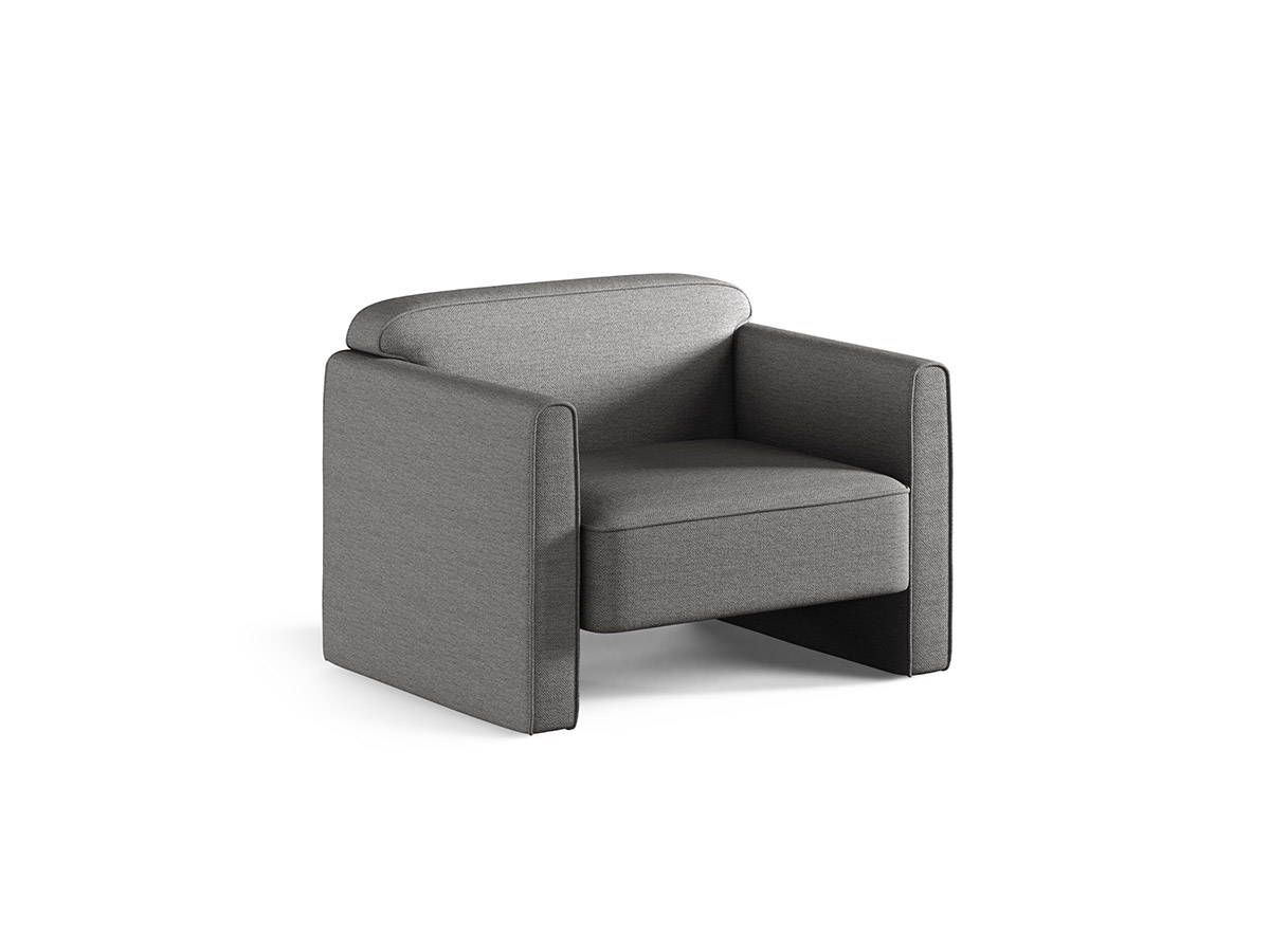 Micadoni Abby čalúnené kreslo - Tmavosivá, Látka