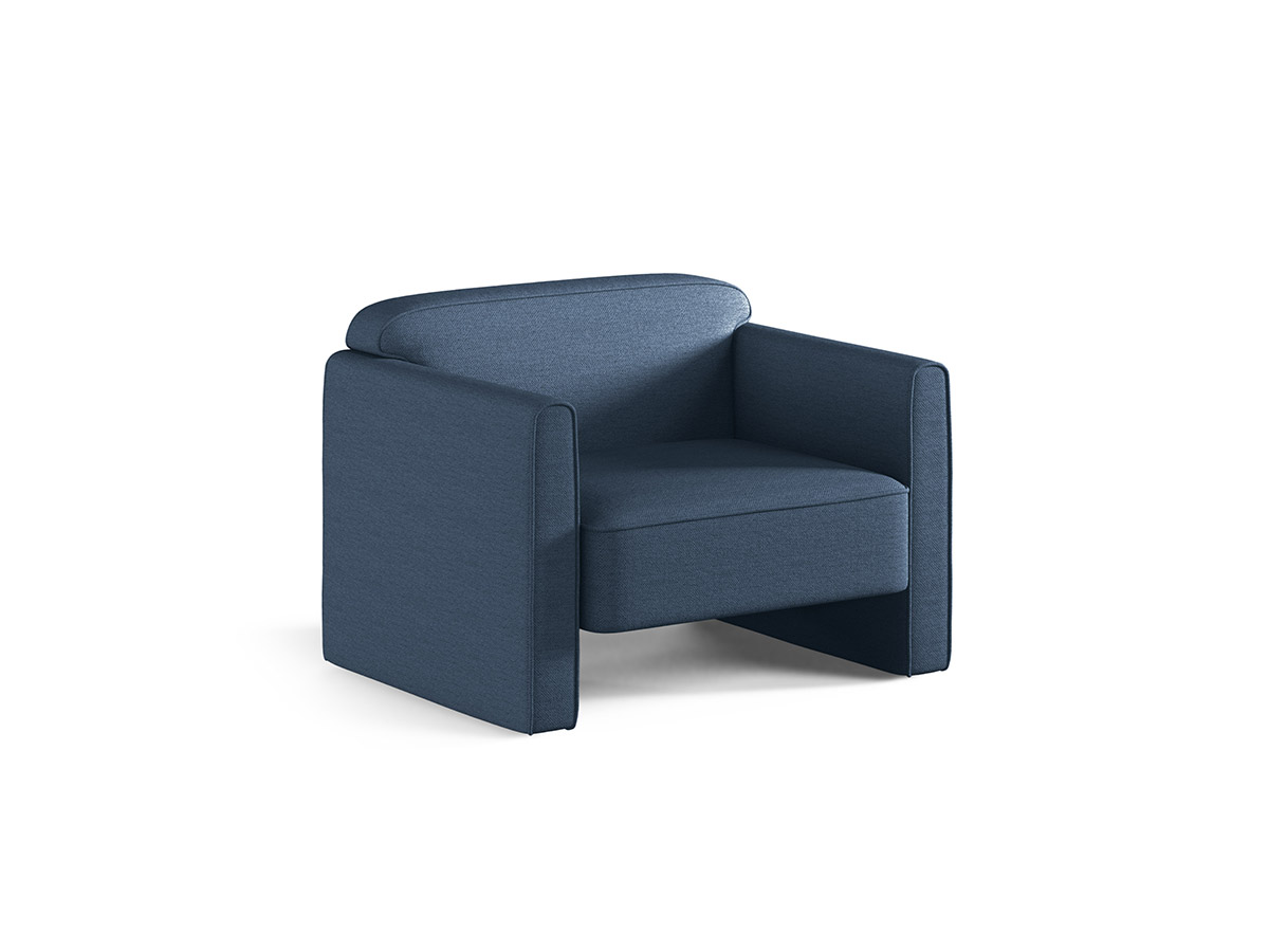 Micadoni Abby čalúnené kreslo - Tmavomodrá, Látka