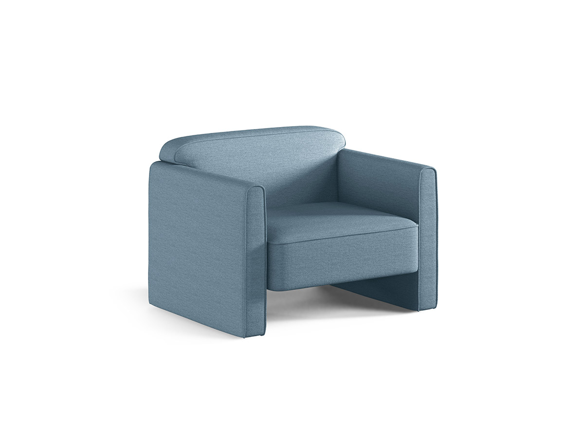 Micadoni Abby čalúnené kreslo - Svetlomodrá, Látka