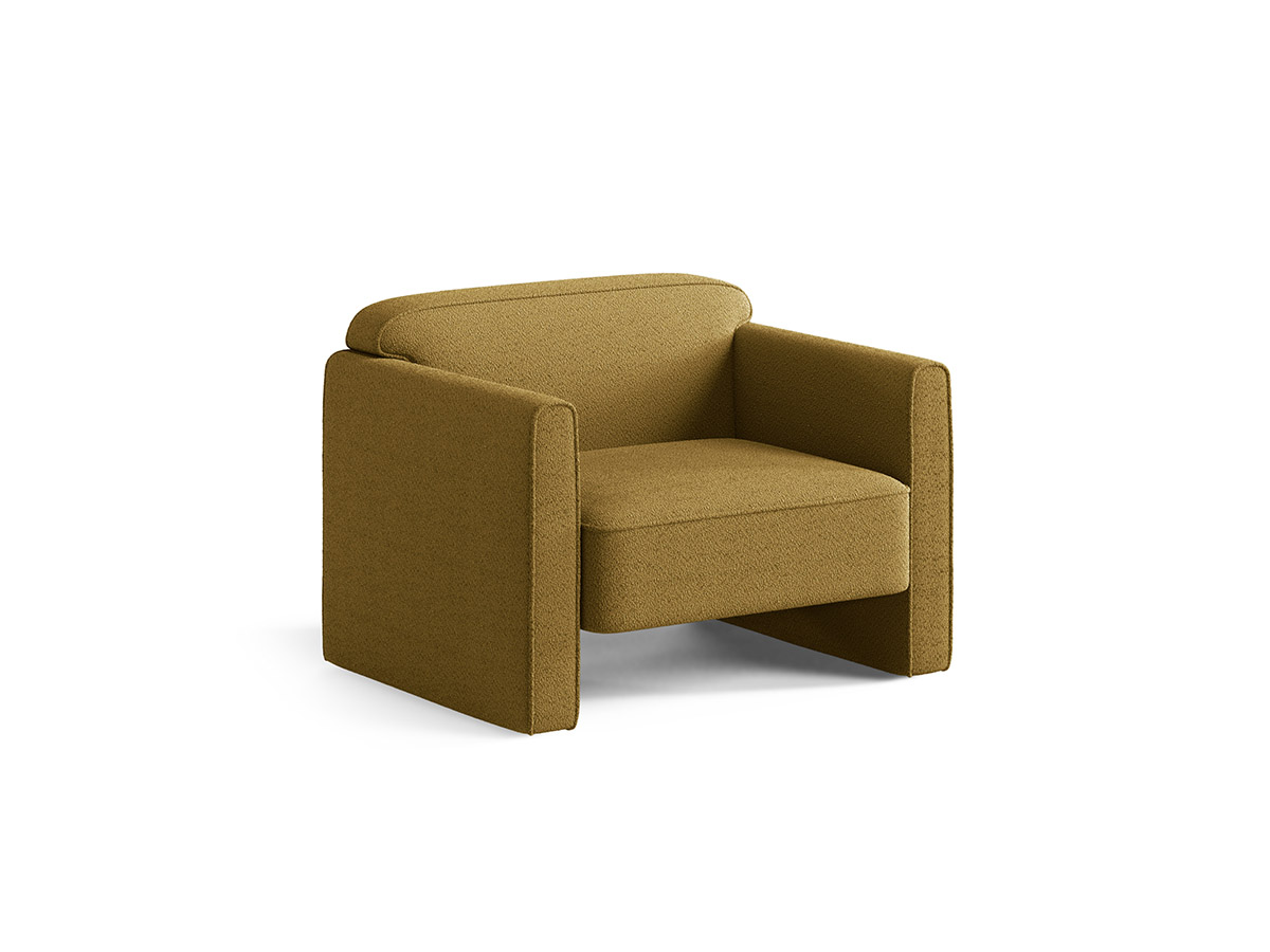 Micadoni Abby čalúnené bouclé kreslo - Olivová