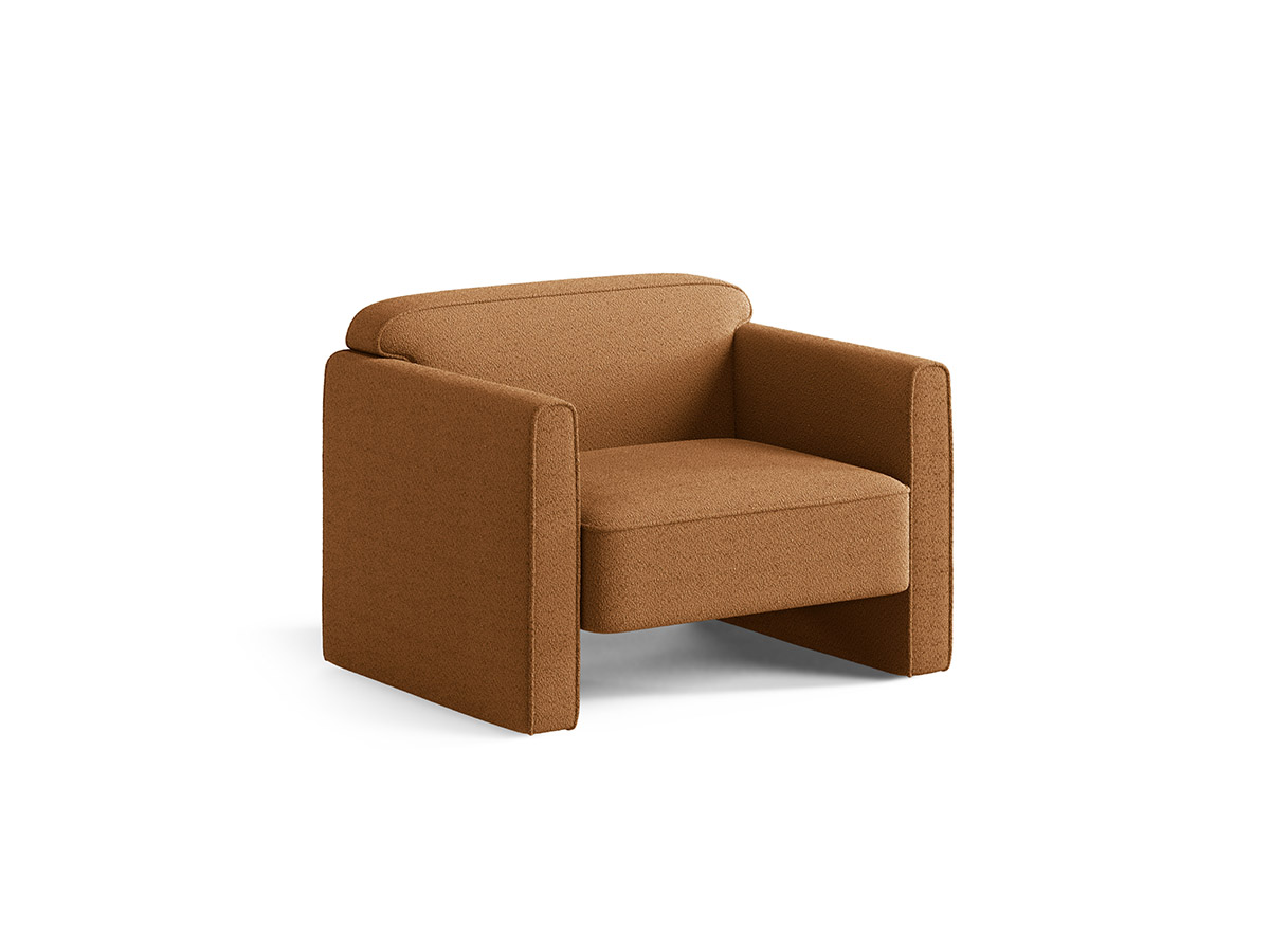 Micadoni Abby čalúnené bouclé kreslo - Hnedá