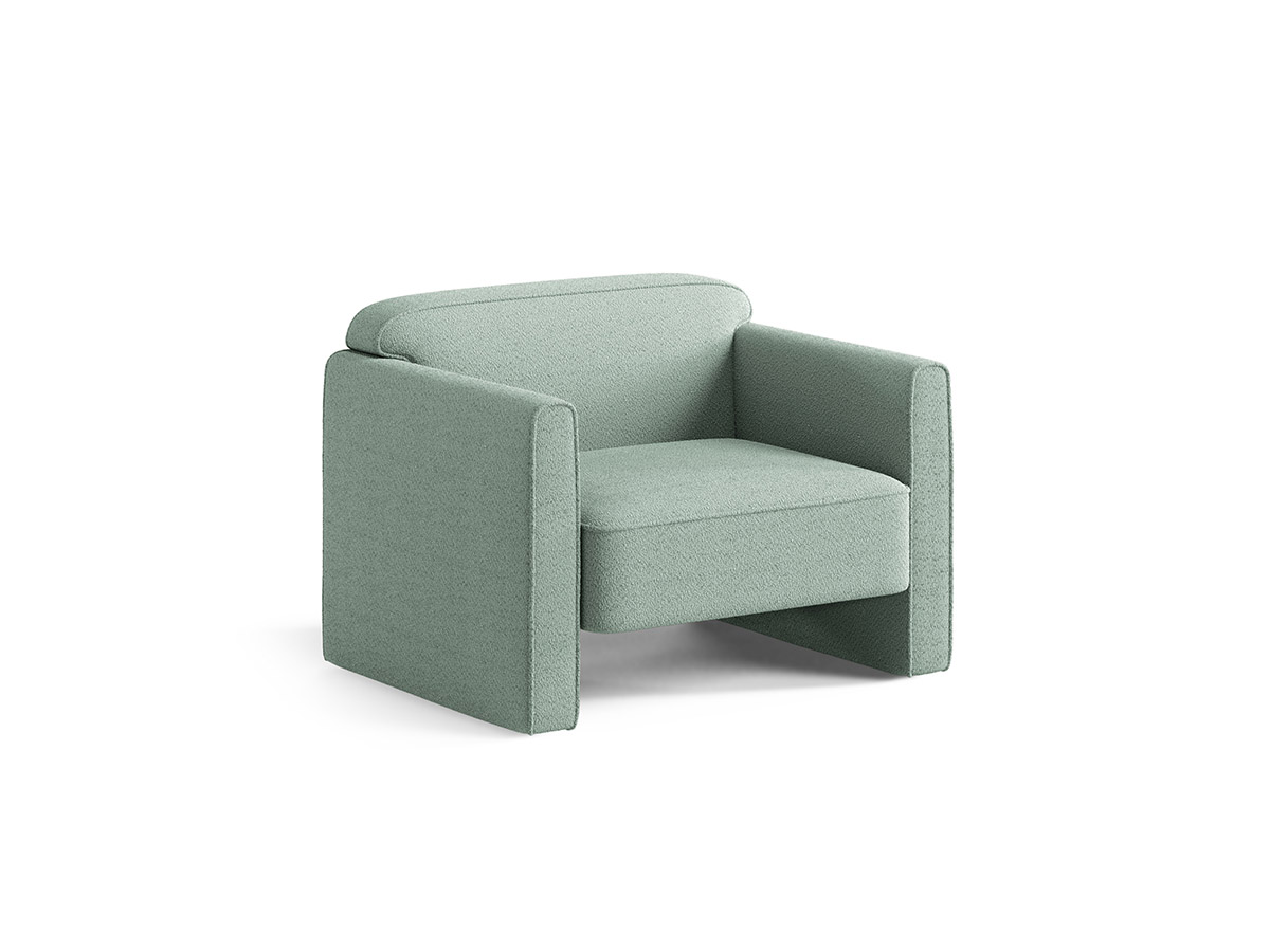 Micadoni Abby čalúnené bouclé kreslo - Mintová