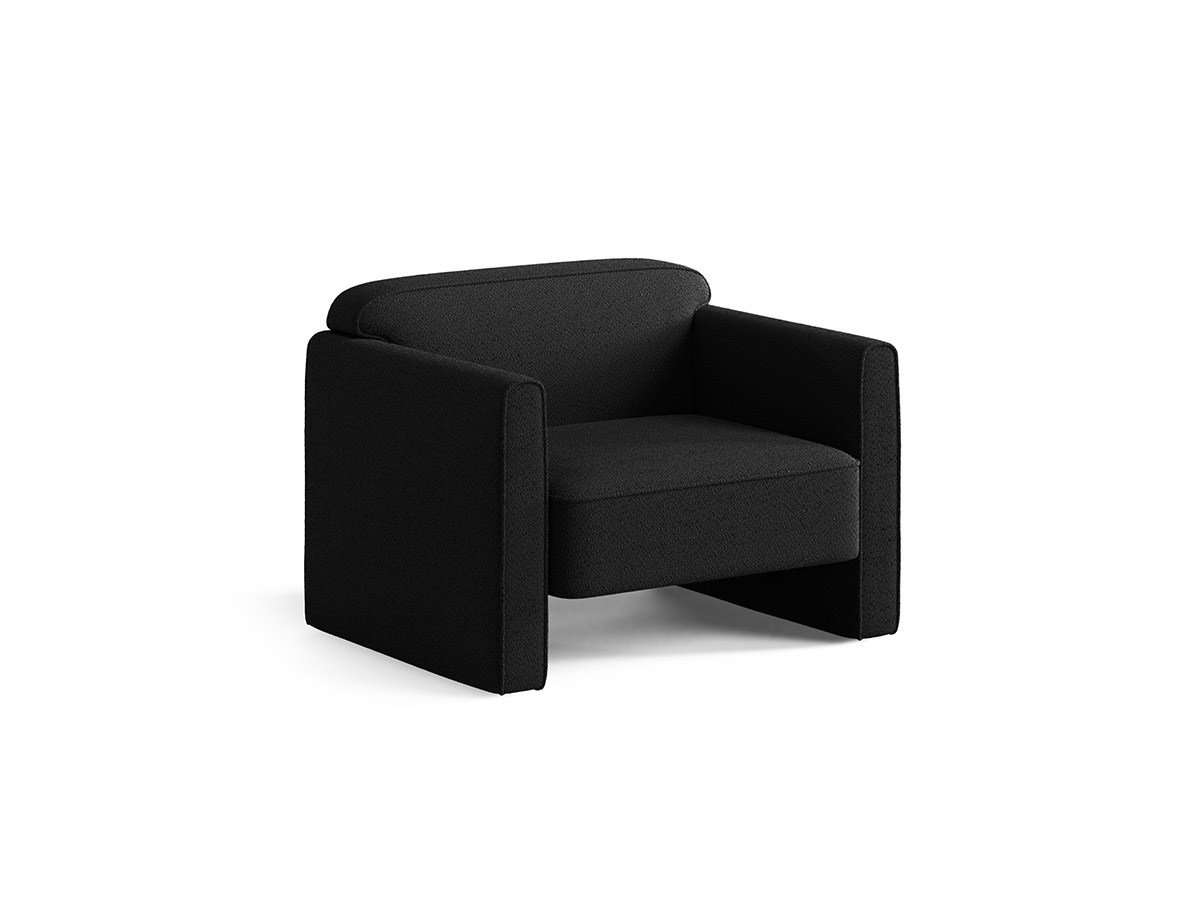 Micadoni Abby čalúnené bouclé kreslo - Čierna