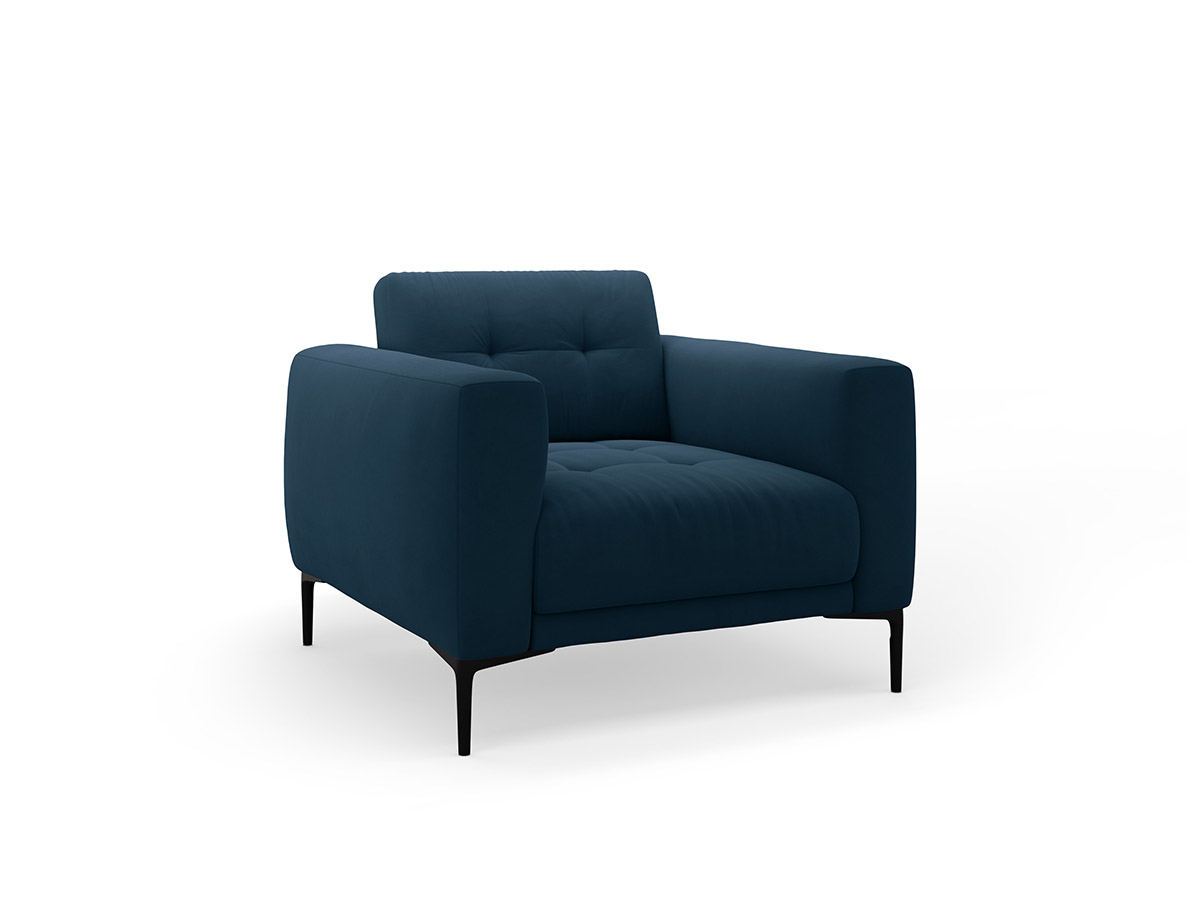 Micadoni Bemy zamatové kreslo - Kráľovská modrá