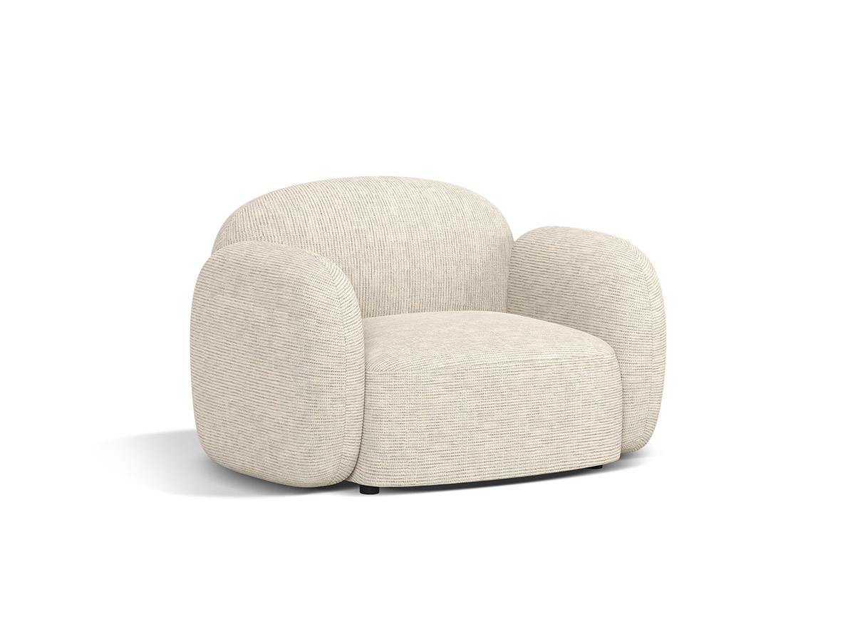 Micadoni Blaire čalúnené kreslo štruktúrovanou tkaninou - Svetlobéžová