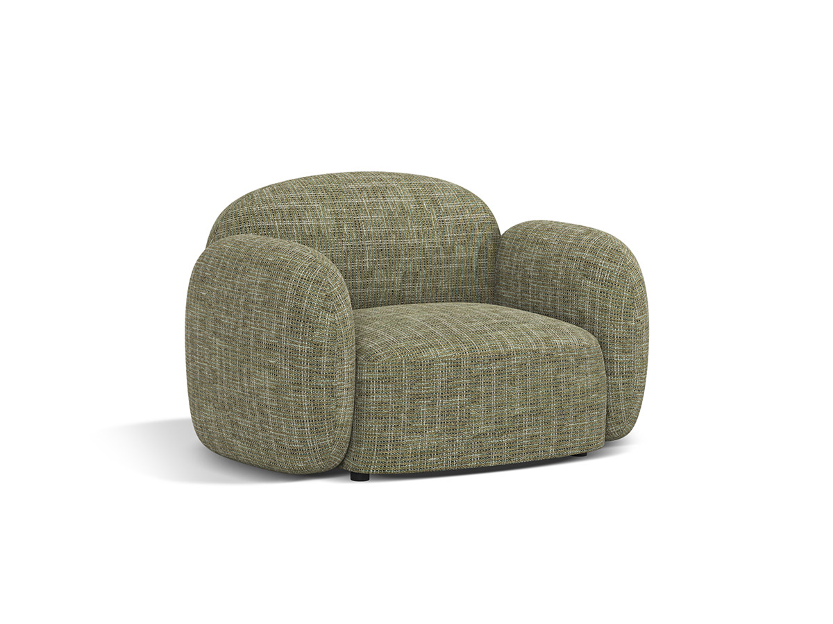 Micadoni Blaire čalúnené kreslo štruktúrovanou tkaninou - Olivová