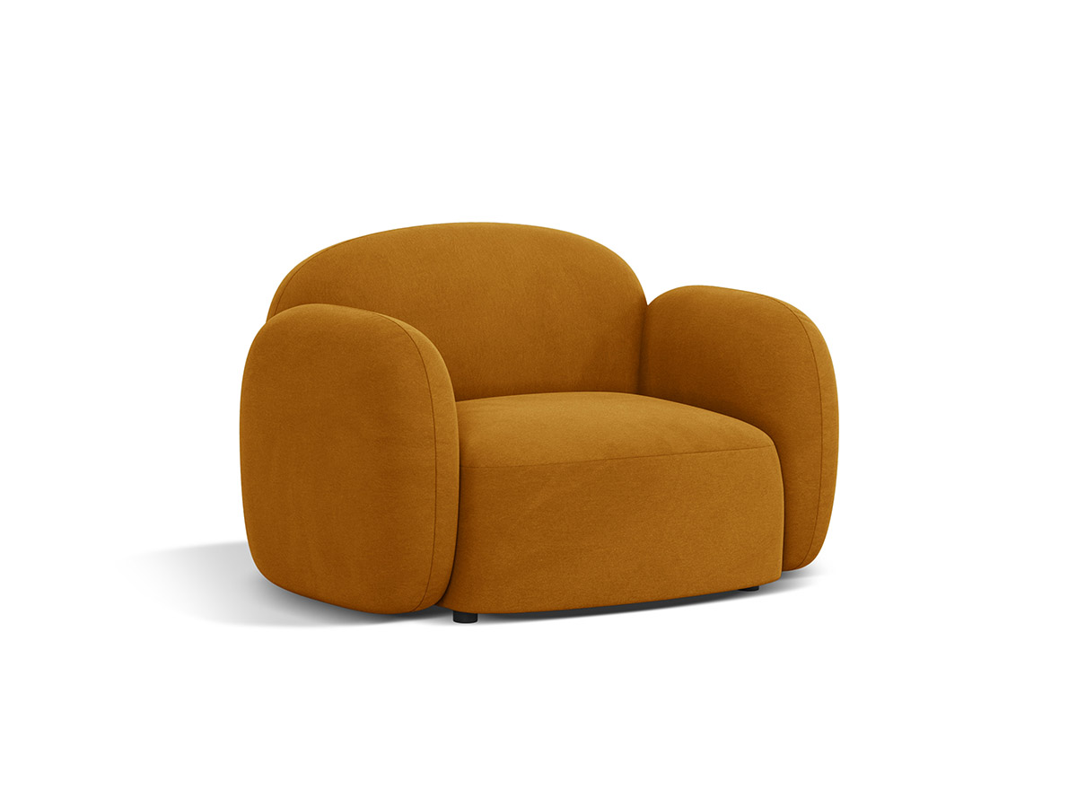 Micadoni Blaire zamatové kreslo - Žltá