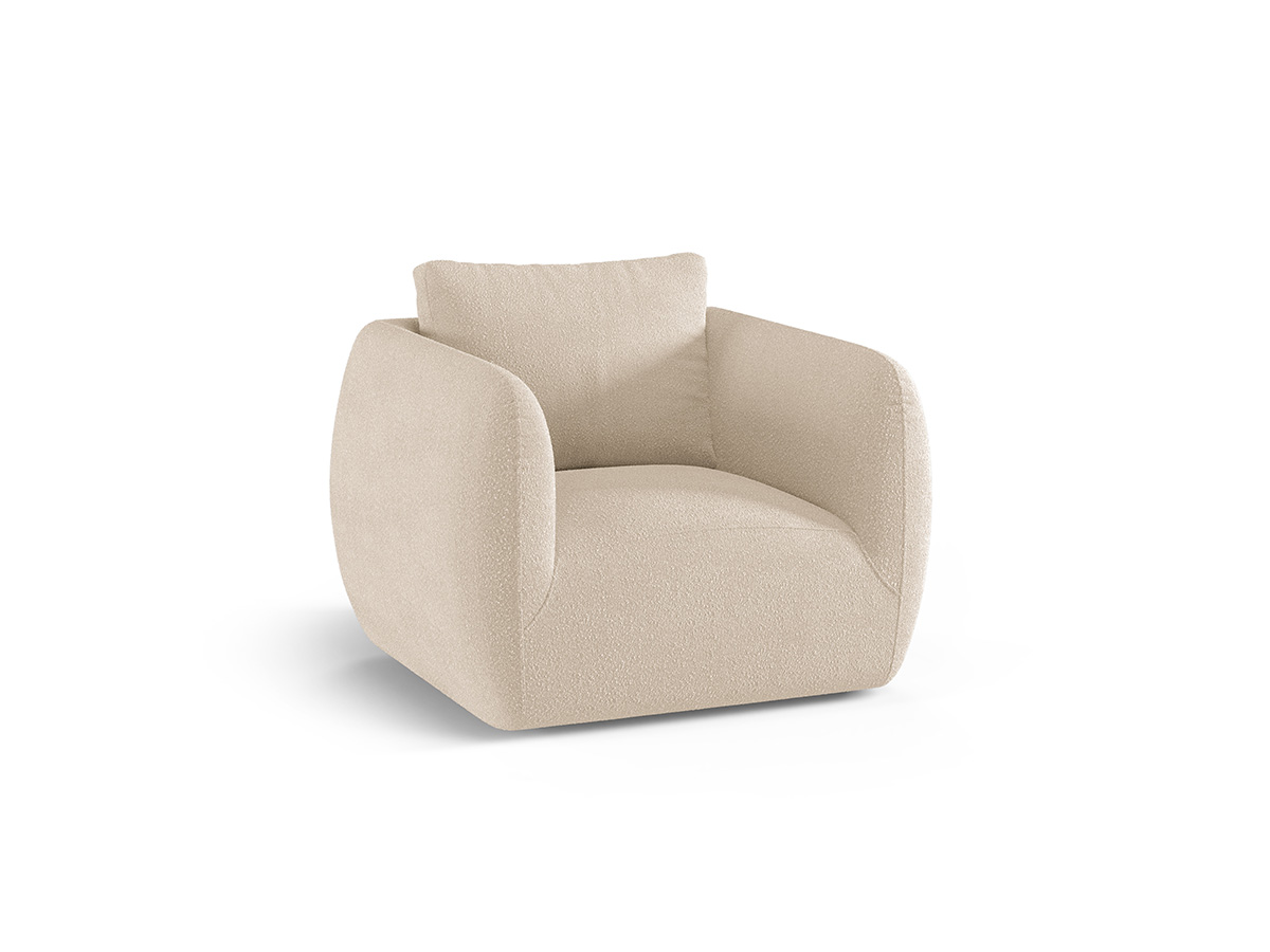 Micadoni Iga otočné bouclé kreslo - Béžová