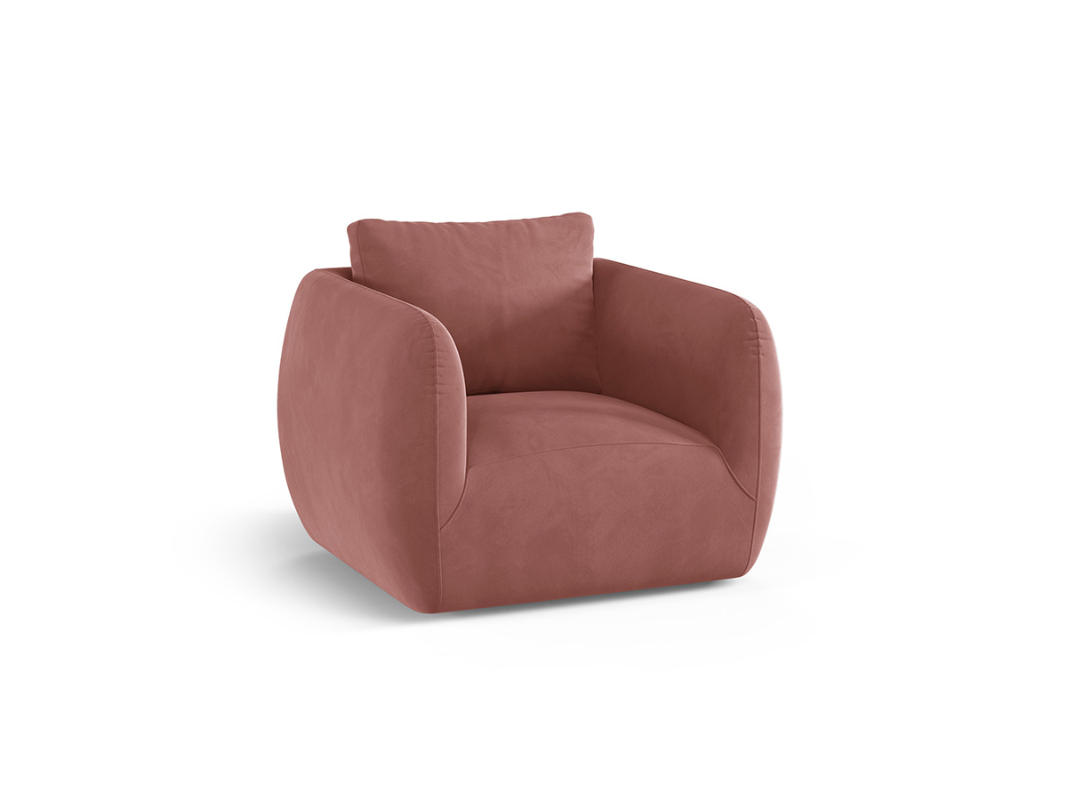 Micadoni Iga otočné zamatové kreslo - Staroružová