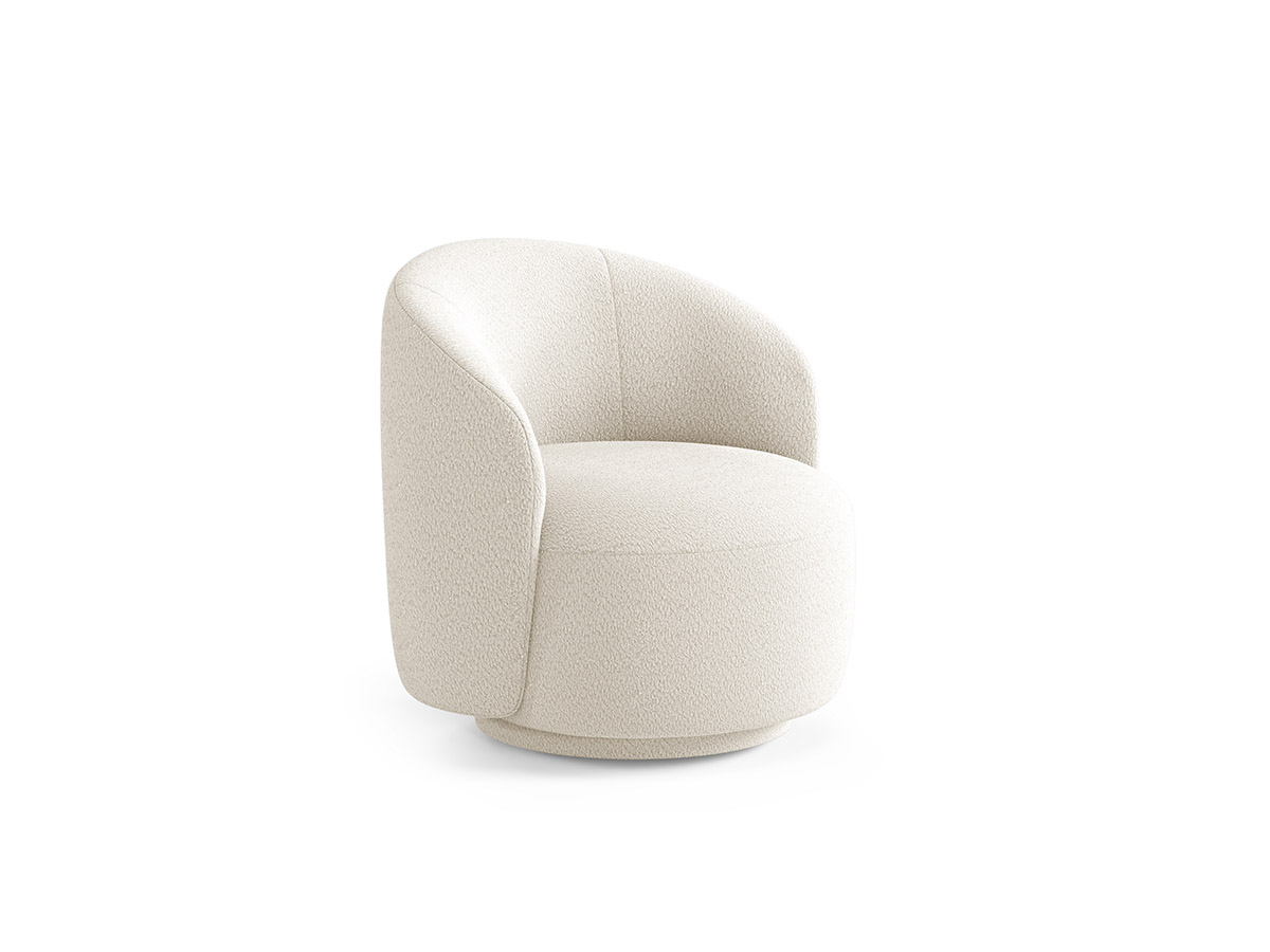 Micadoni Letizia otočné bouclé kreslo - Slonovinová, 69 cm