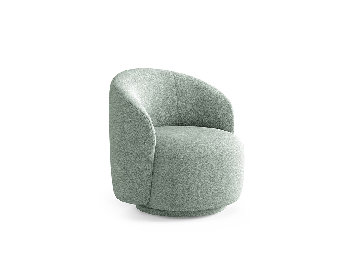 Micadoni Letizia otočné bouclé kreslo - Mintová, 69 cm
