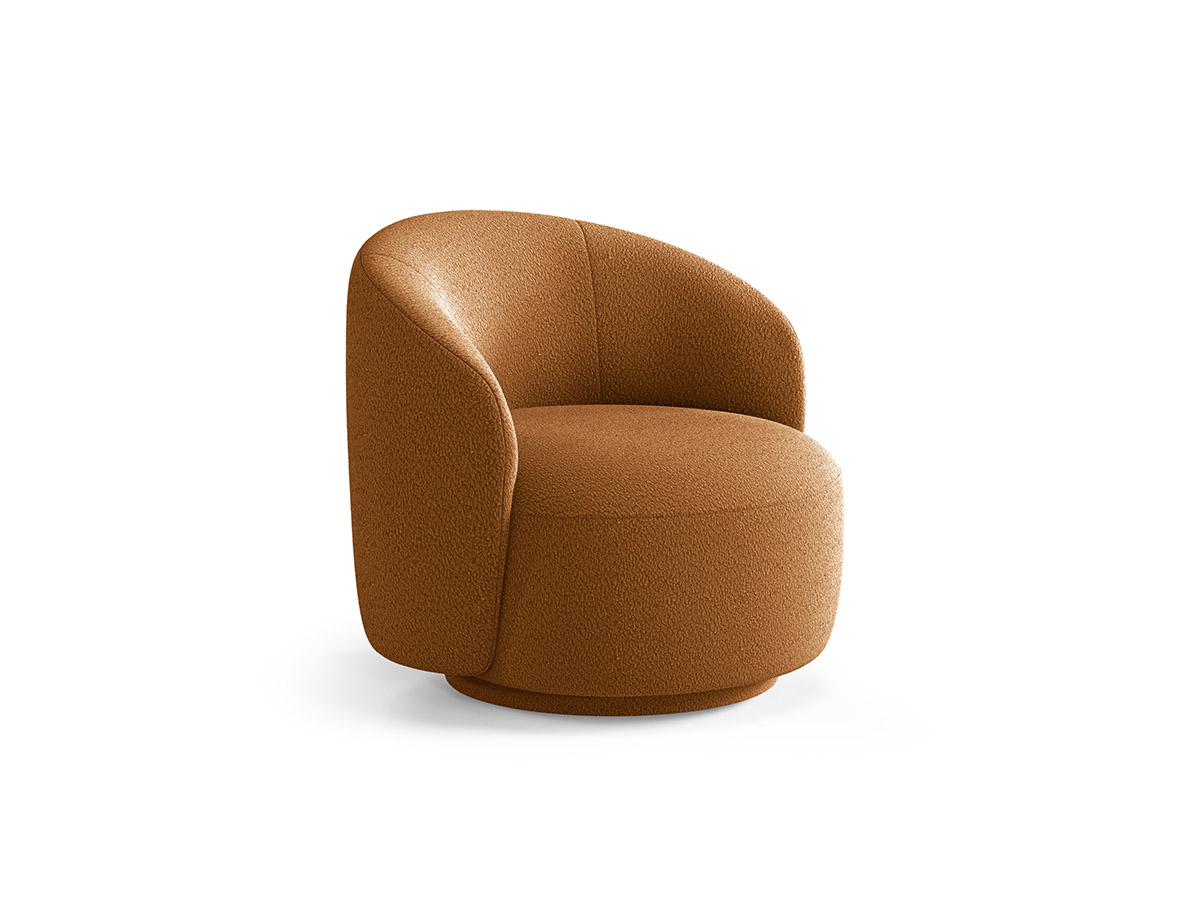 Micadoni Letizia otočné bouclé kreslo - Karamelová, 86 cm