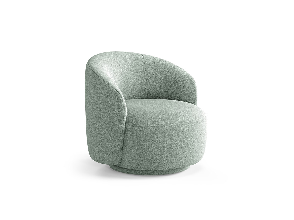 Micadoni Letizia otočné bouclé kreslo - Mintová, 86 cm