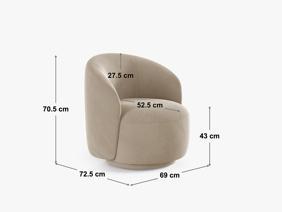 Micadoni Letizia otočné látkove kreslo 2