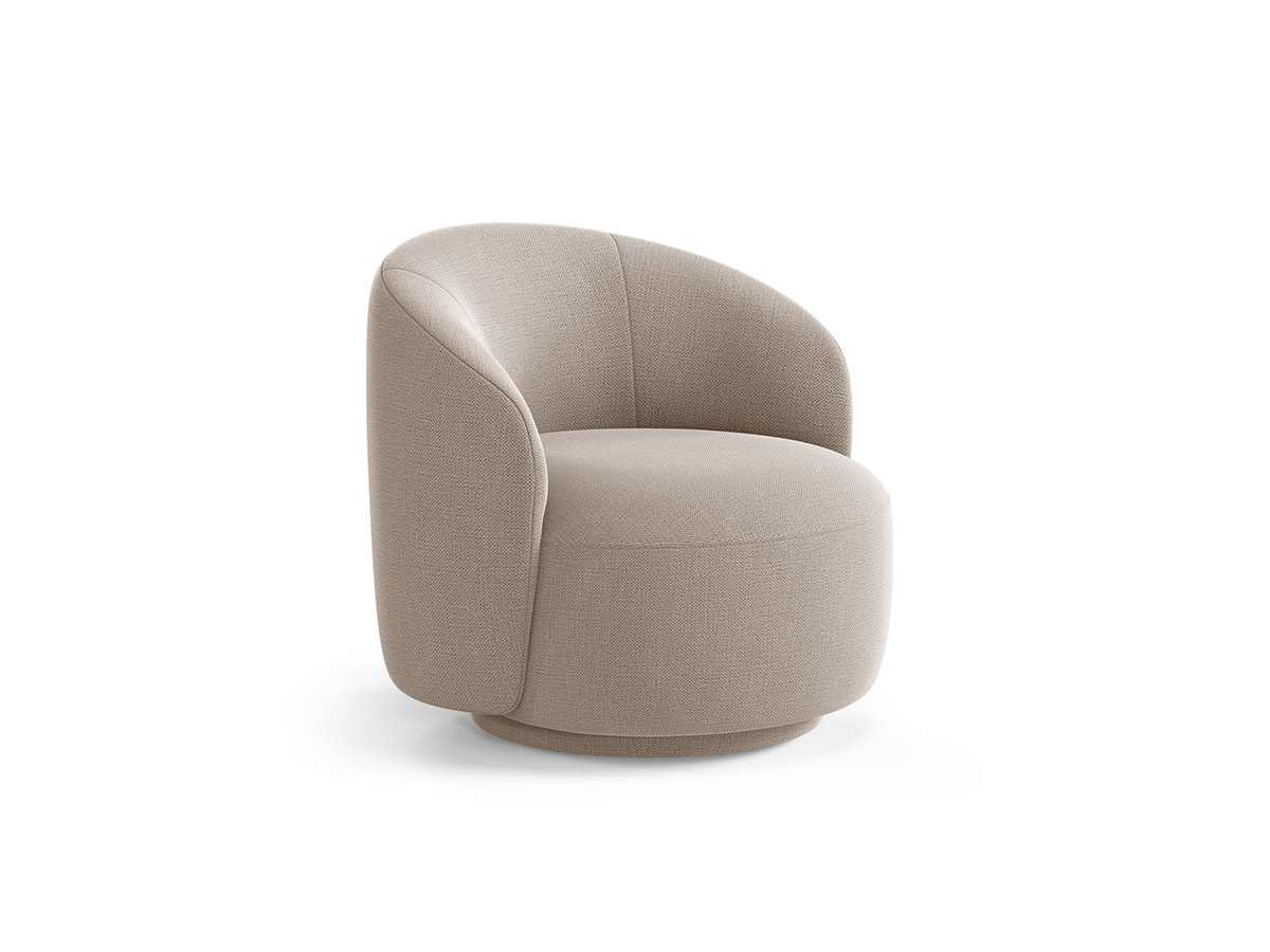 Micadoni Letizia otočné látkove kreslo - Cappuccino, 86 cm