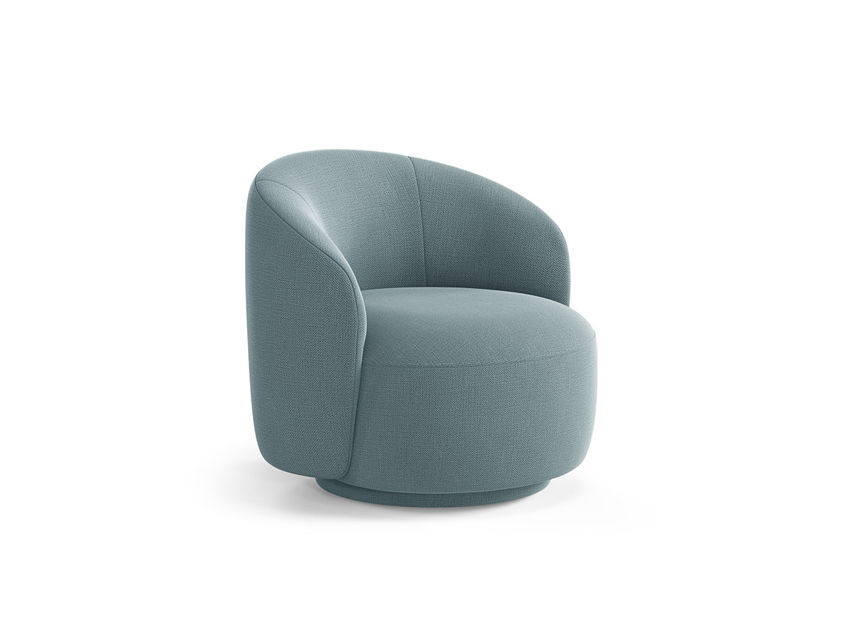 Micadoni Letizia otočné látkove kreslo - Svetlomodrá, 86 cm