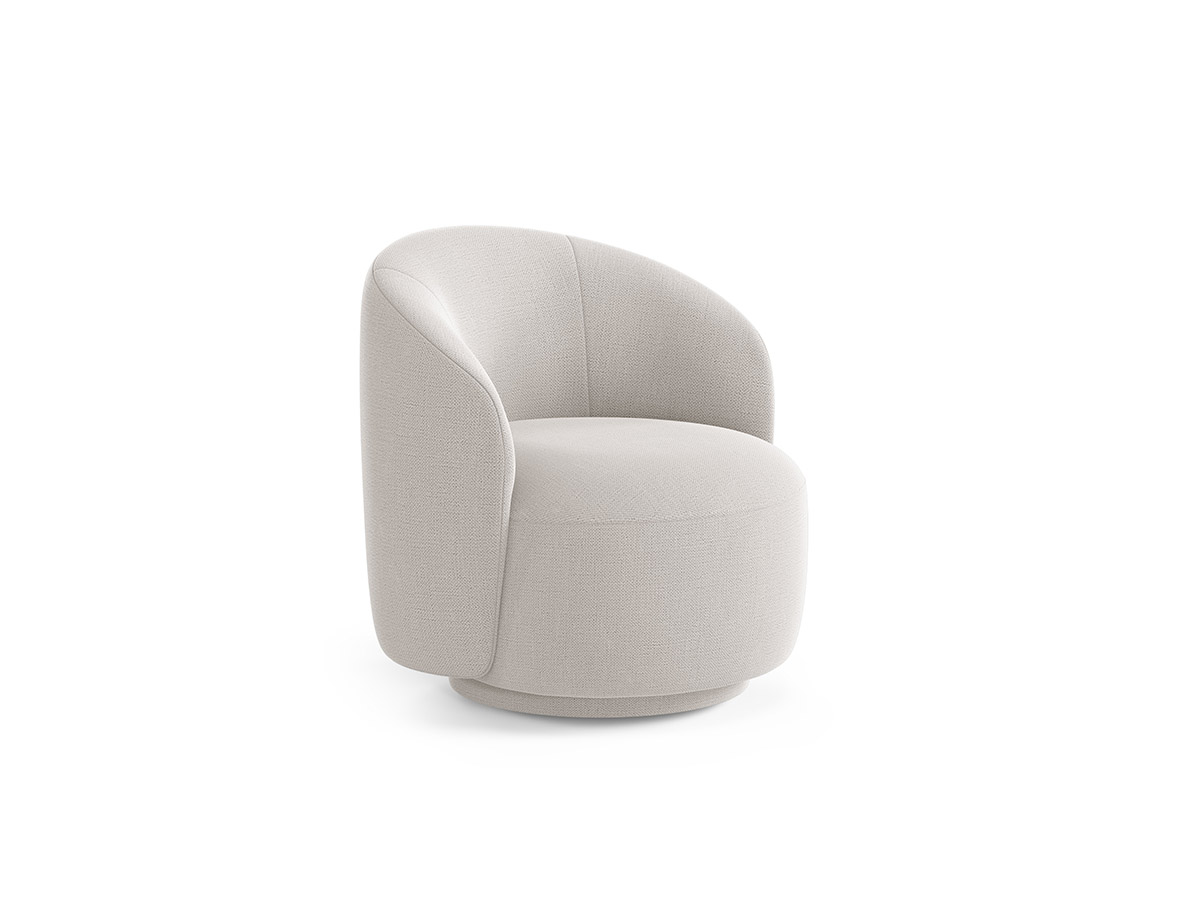 Micadoni Letizia otočné látkove kreslo - Svetlobéžová, 69 cm
