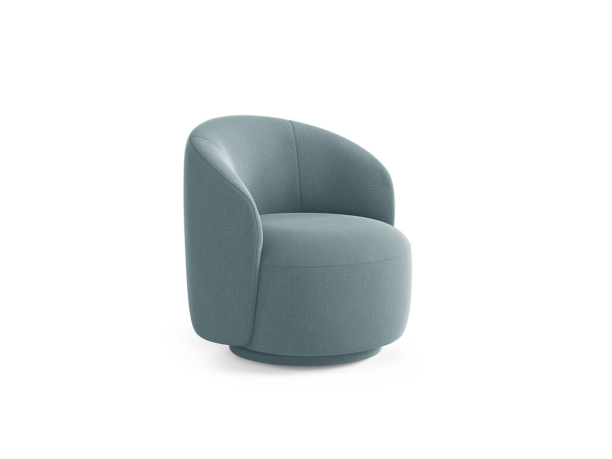 Micadoni Letizia otočné látkove kreslo - Svetlomodrá, 69 cm