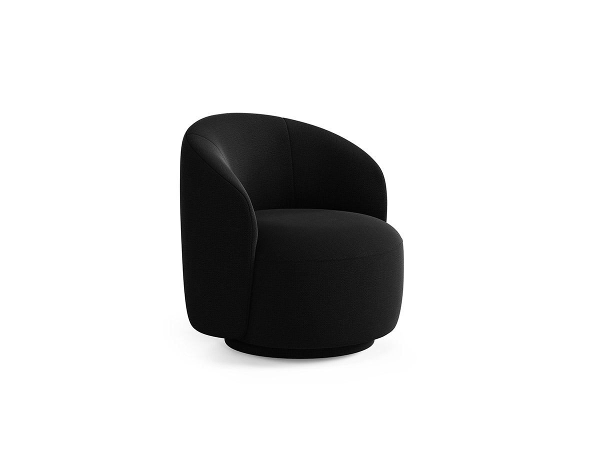 Micadoni Letizia otočné látkove kreslo - Čierna, 69 cm