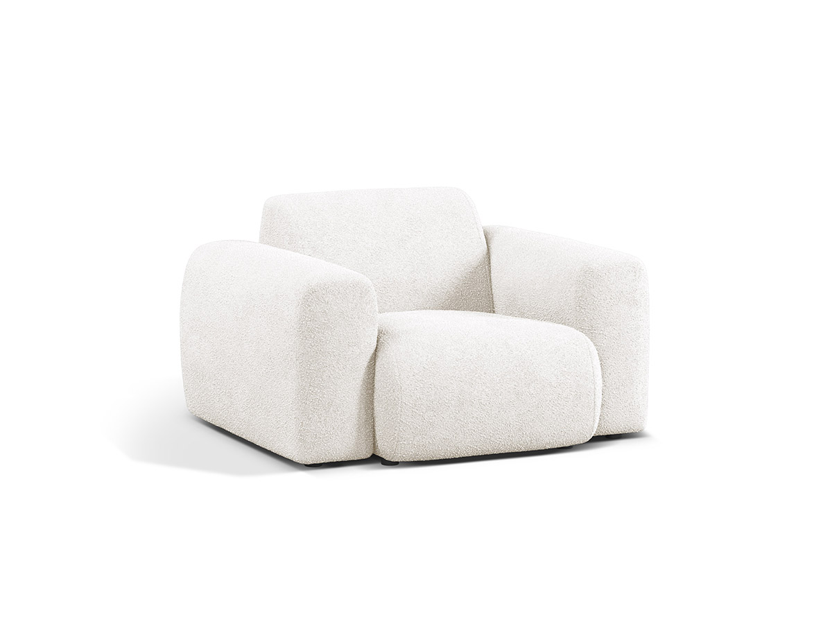 Micadoni Molino bouclé kreslo - Biela