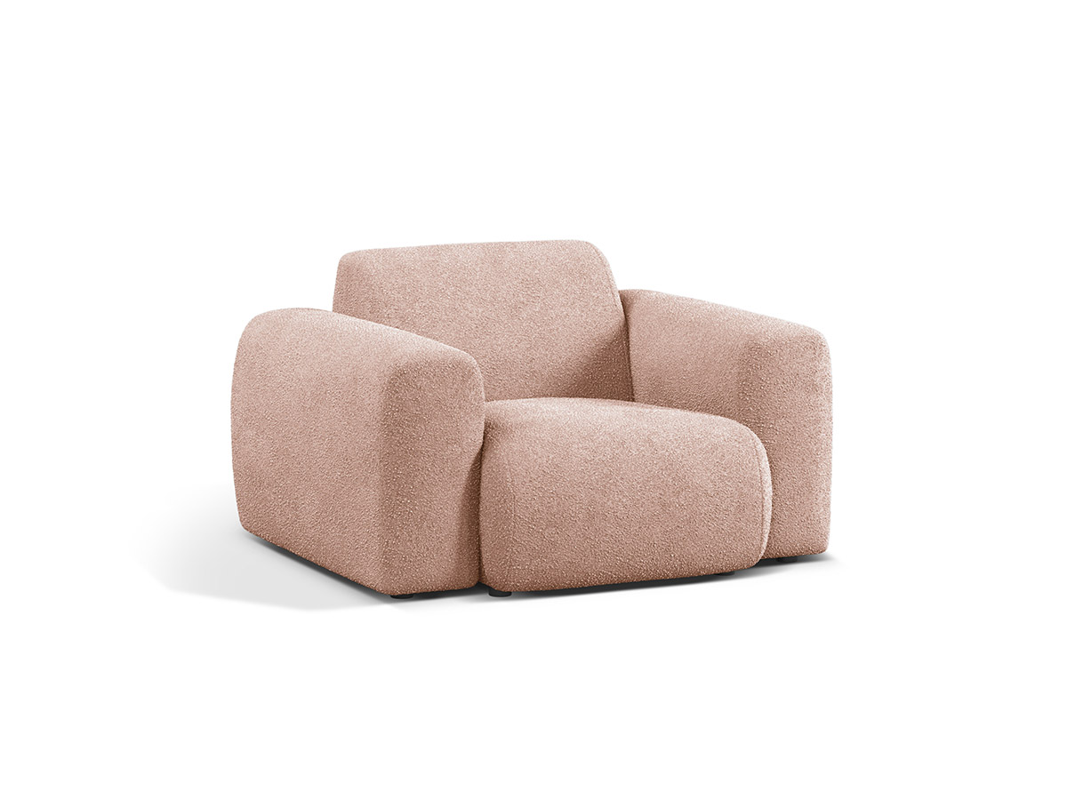 Micadoni Molino bouclé kreslo - Ružová
