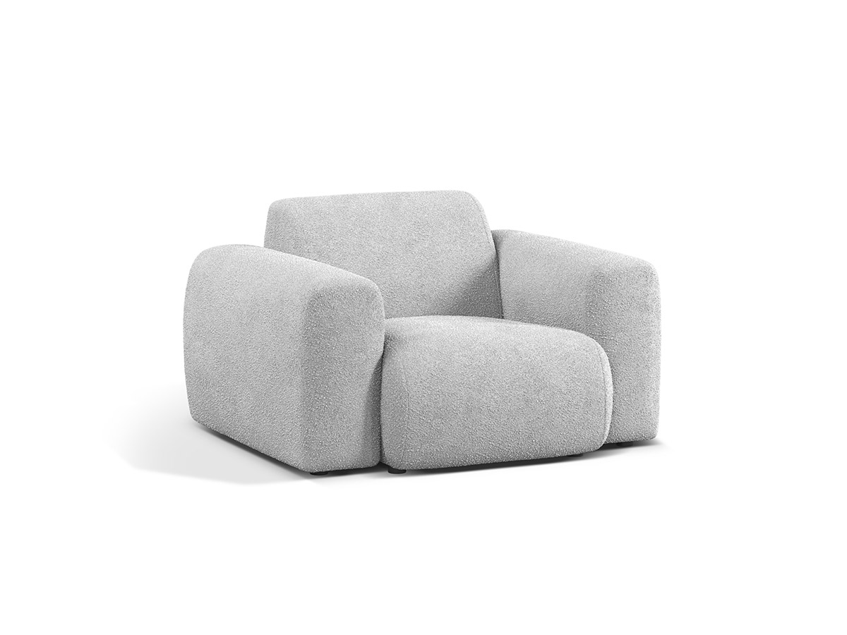 Micadoni Molino bouclé kreslo - Svetlosivá