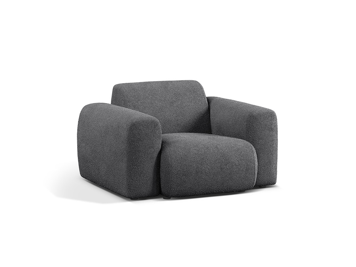 Micadoni Molino bouclé kreslo - Sivá