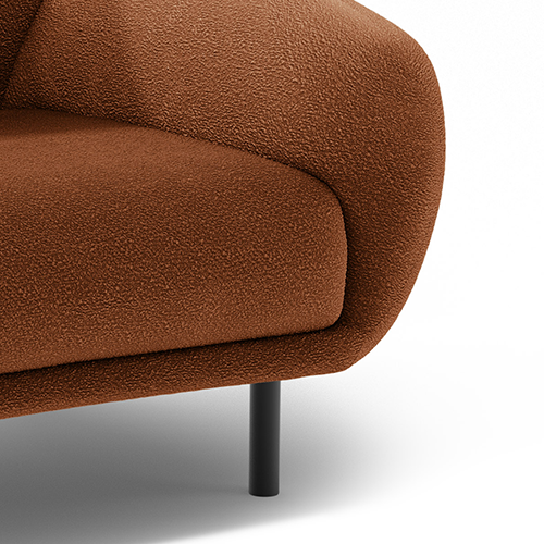 Stabilné kovové nohy s čiernou povrchovou úpravou