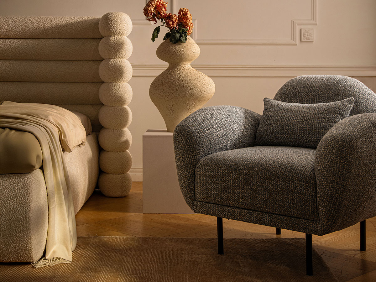 Micadoni Poppy bouclé kreslo 3