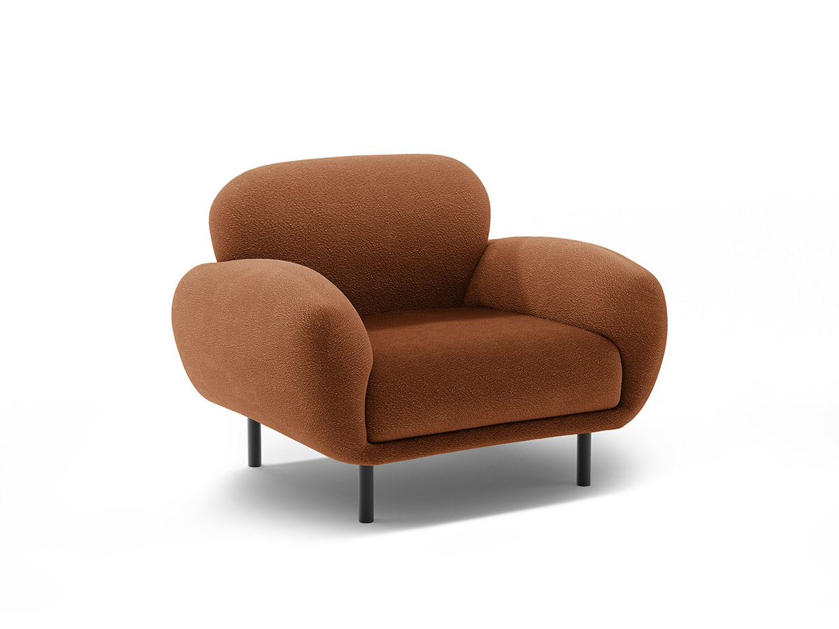 Micadoni Poppy bouclé kreslo - Terracotta