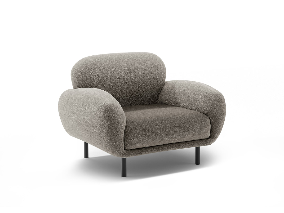 Micadoni Poppy bouclé kreslo - Sivá